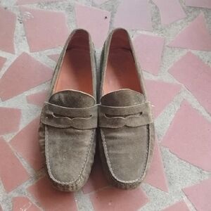 Ralph Lauren Olive Suede Loafers